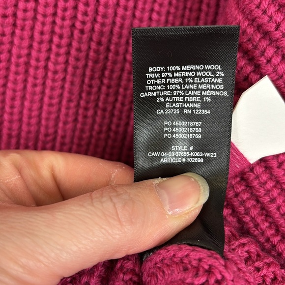 NWT Wilfred dark rose storybook merino wool cardigan sz xs - Picture 7 of 12